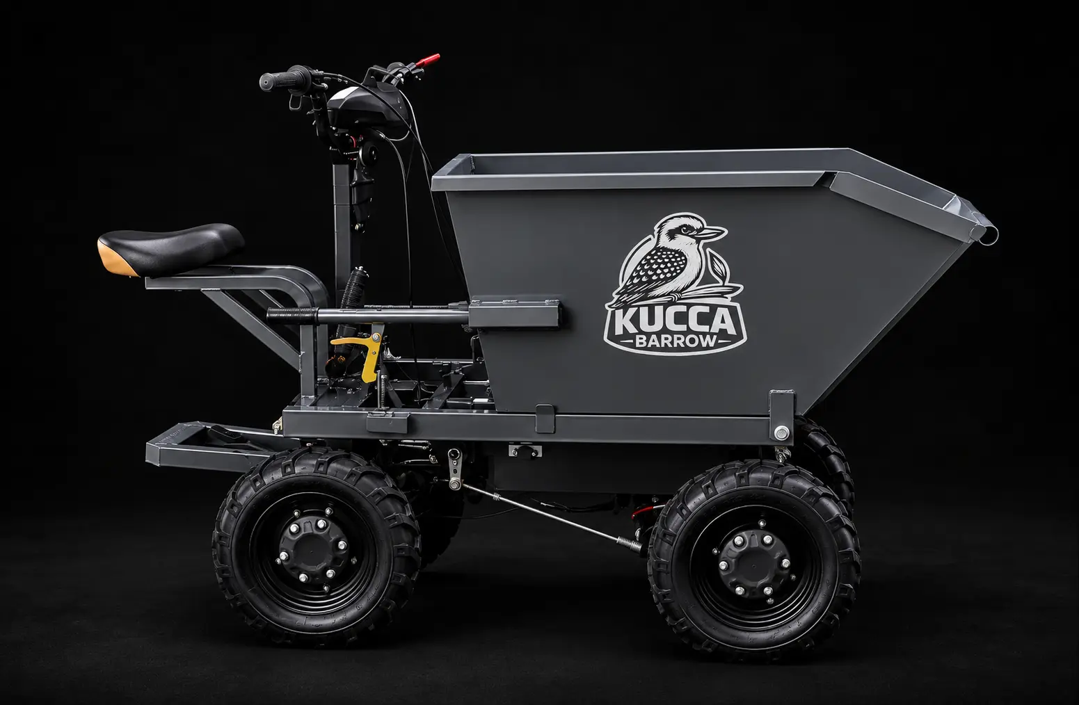 Kucca Barrow electric wheelbarrow on job site
